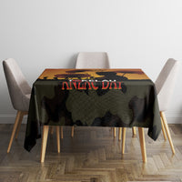 Tokelau ANZAC Day Tablecloth Camouflage With Poppies Lest We Forget LT14 - Polynesian Pride