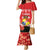 Tonga ANZAC Day Mermaid Dress Camouflage With Poppies Lest We Forget LT14 Women Red - Polynesian Pride