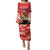 Tonga ANZAC Day Puletasi Camouflage With Poppies Lest We Forget LT14 Long Dress Red - Polynesian Pride