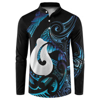 Hei Matau New Zealand Matariki Button Sweatshirt NZ Fish Hook Maori Art LT14 Purple - Polynesian Pride