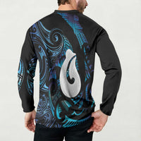 Hei Matau New Zealand Matariki Button Sweatshirt NZ Fish Hook Maori Art LT14 - Polynesian Pride