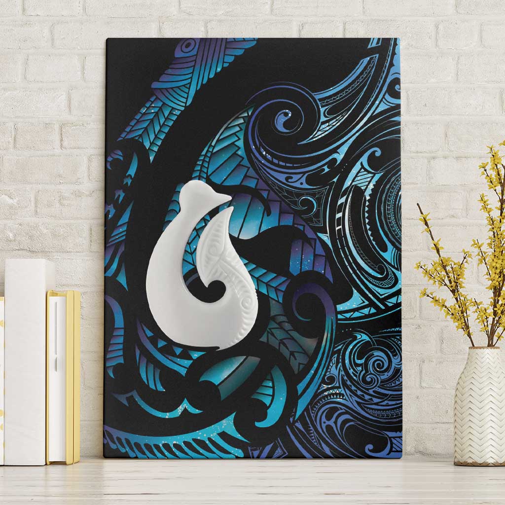 Hei Matau New Zealand Matariki Canvas Wall Art NZ Fish Hook Maori Art LT14 Without Frame Purple - Polynesian Pride