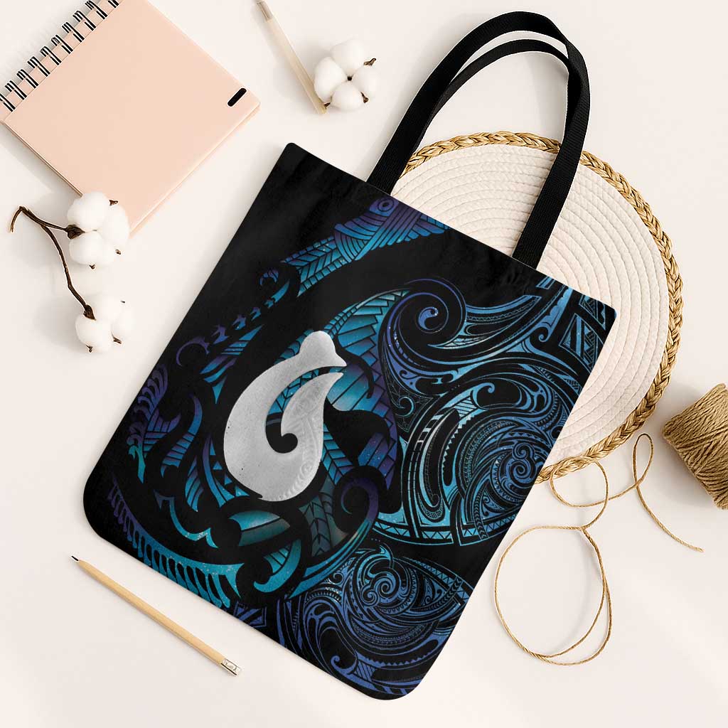 Hei Matau New Zealand Matariki Tote Bag NZ Fish Hook Maori Art LT14 Black Strap One Size Purple - Polynesian Pride