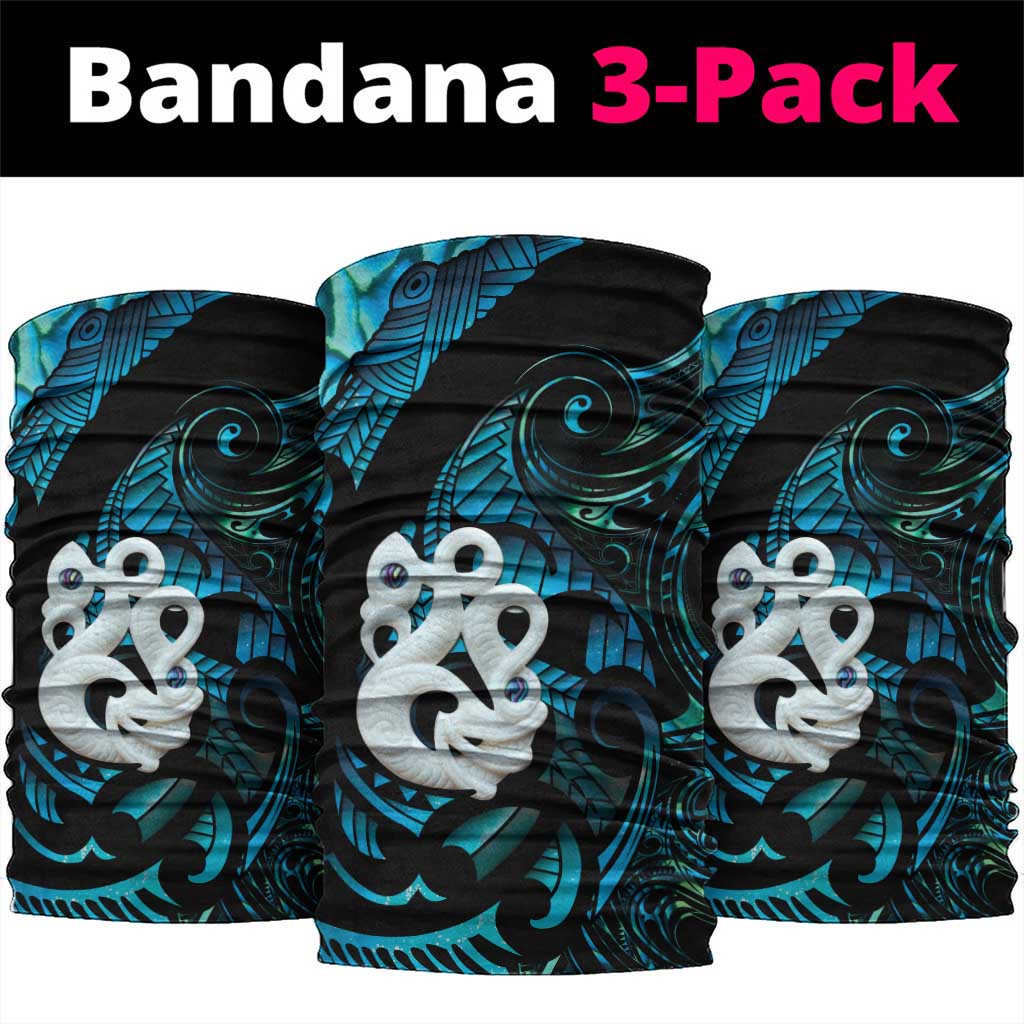 Manaia New Zealand Matariki Neck Gaiter NZ Paua Shell Maori Art LT14 package One Size: 25*50cm Turquoise - Polynesian Pride