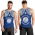 Marshall Islands Men Tank Top Blue Polynesian Tribal Mix Coat Of Arms LT14 - Polynesian Pride