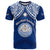 Marshall Islands T Shirt Blue Polynesian Tribal Mix Coat Of Arms LT14 Blue - Polynesian Pride