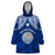 Marshall Islands Wearable Blanket Hoodie Blue Polynesian Tribal Mix Coat Of Arms LT14 One Size Blue - Polynesian Pride