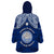 Marshall Islands Wearable Blanket Hoodie Blue Polynesian Tribal Mix Coat Of Arms LT14 - Polynesian Pride