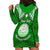 Personalised Marshall Islands Hoodie Dress Green Polynesian Tribal Mix Coat Of Arms LT14 - Polynesian Pride