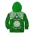 Personalised Marshall Islands Kid Hoodie Green Polynesian Tribal Mix Coat Of Arms LT14 - Polynesian Pride