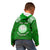 Personalised Marshall Islands Kid Hoodie Green Polynesian Tribal Mix Coat Of Arms LT14 - Polynesian Pride