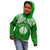 Personalised Marshall Islands Kid Hoodie Green Polynesian Tribal Mix Coat Of Arms LT14 - Polynesian Pride