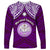 Personalised Marshall Islands Long Sleeve Shirt Purple Polynesian Tribal Mix Coat Of Arms LT14 Unisex Purple - Polynesian Pride