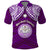 Custom Marshall Islands Polo Shirt Purple Polynesian Tribal Mix Coat Of Arms LT14 Purple - Polynesian Pride