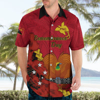 Personalised Remembrance Day PNG Hawaiian Shirt Papua New Guinea We Will Remember Them LT14 - Polynesian Pride