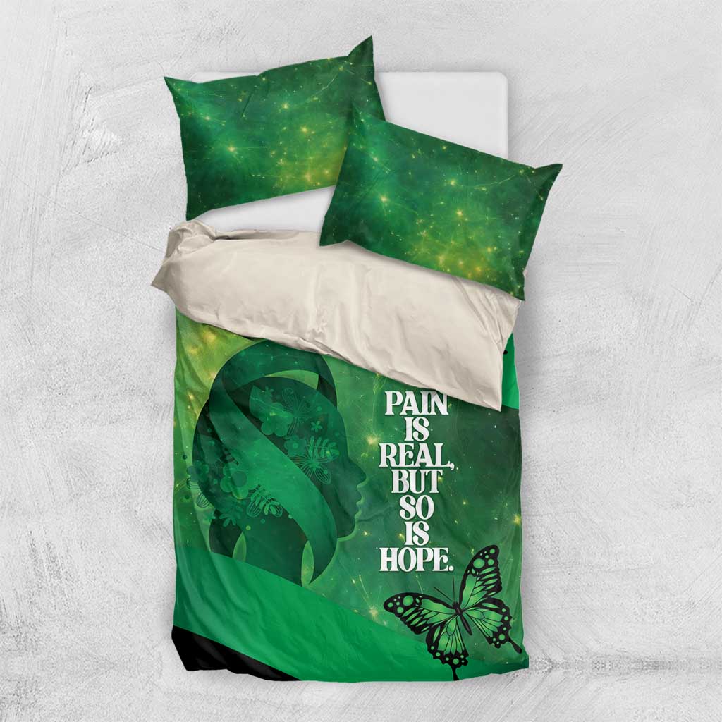 World Mental Health Awareness Month Bedding Set Warriors Brave Strong Galaxy Vibes LT14 US Twin 172cm x 218cm Green - Polynesian Pride