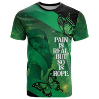 Personalised World Mental Health Awareness Month T Shirt Warriors Brave Strong Galaxy Vibes LT14 Green - Polynesian Pride