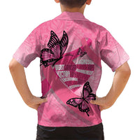 Polynesia Breast Cancer Awareness Month Hawaiian Shirt Pink Ribbon Mix Butterflies LT14 - Polynesian Pride