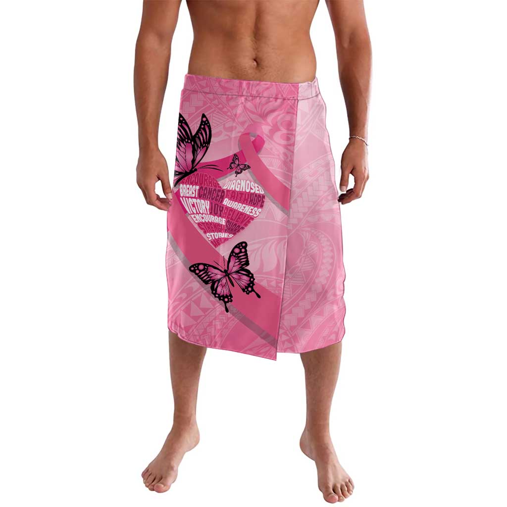 Polynesia Breast Cancer Awareness Month Lavalava Pink Ribbon Mix Butterflies LT14 Pink - Polynesian Pride