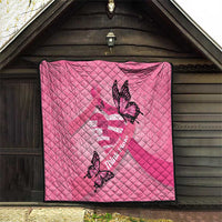 Polynesia Breast Cancer Awareness Month Quilt Pink Ribbon Mix Butterflies LT14 - Polynesian Pride
