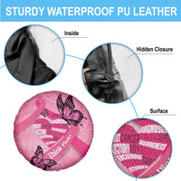 Polynesia Breast Cancer Awareness Month Spare Tire Cover Pink Ribbon Mix Butterflies LT14 - Polynesian Pride