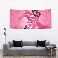 Polynesia Breast Cancer Awareness Month Tapestry Pink Ribbon Mix Butterflies LT14 - Polynesian Pride