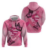 Polynesia Breast Cancer Awareness Month Zip Hoodie Pink Ribbon Mix Butterflies LT14 - Polynesian Pride