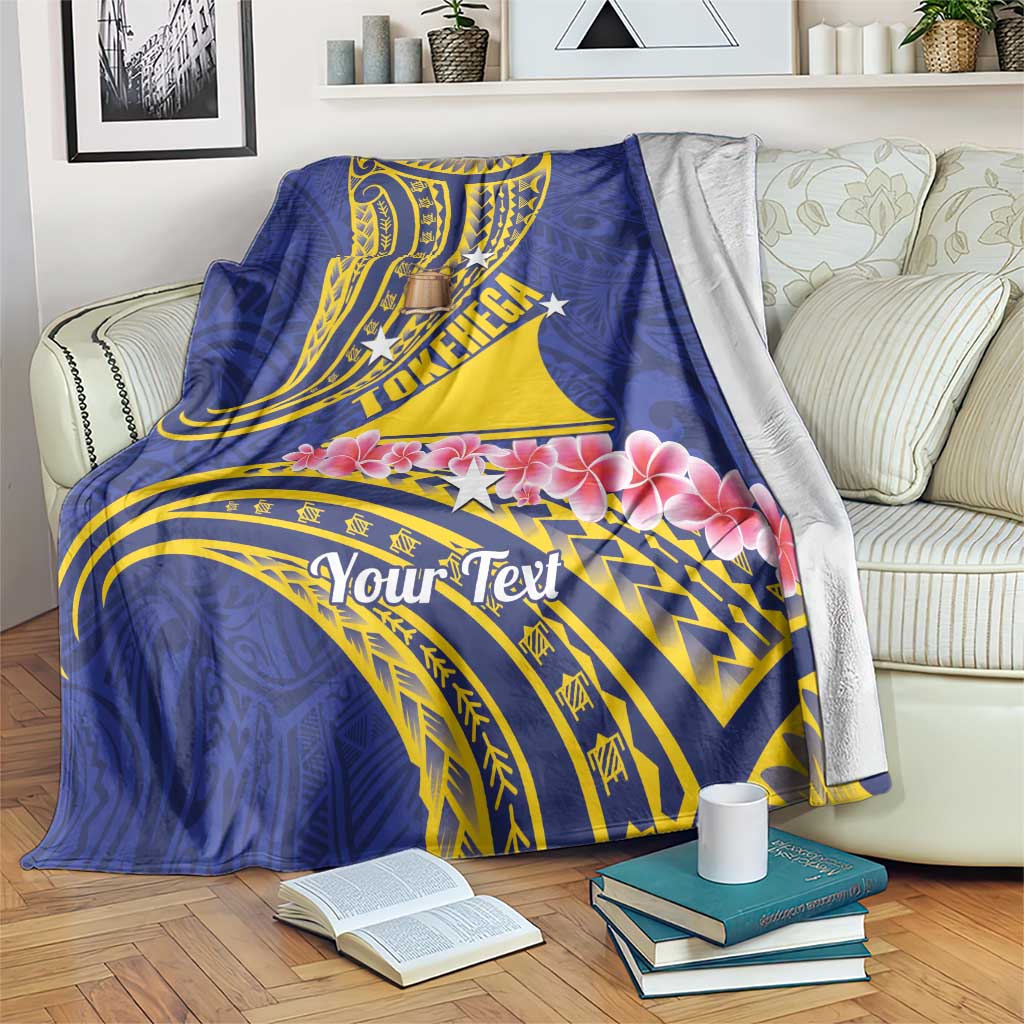 Personalised Tokelau Tokehega Day Blanket Tokelauan Tatau Flag Color LT14 Blue - Polynesian Pride