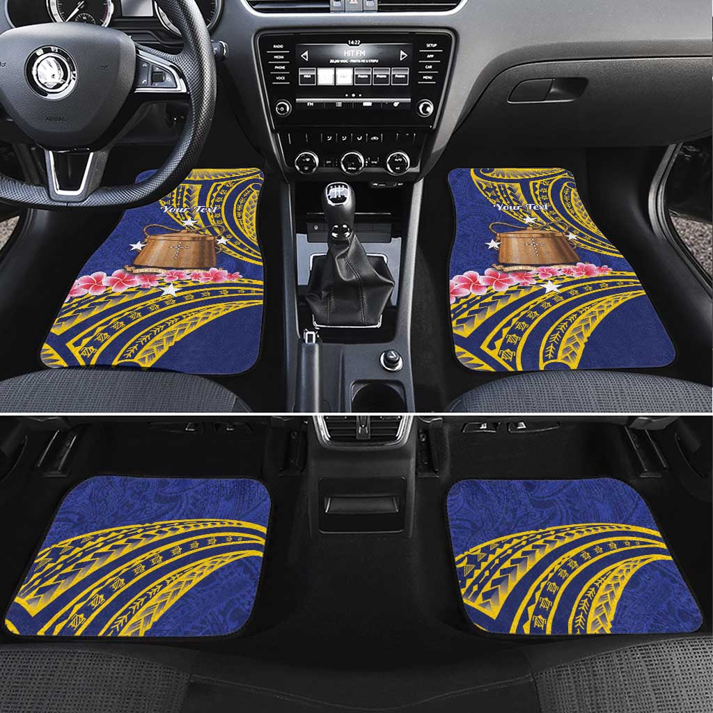 Personalised Tokelau Tokehega Day Car Mats Tokelauan Tatau Flag Color LT14 Set 4pcs Blue - Polynesian Pride