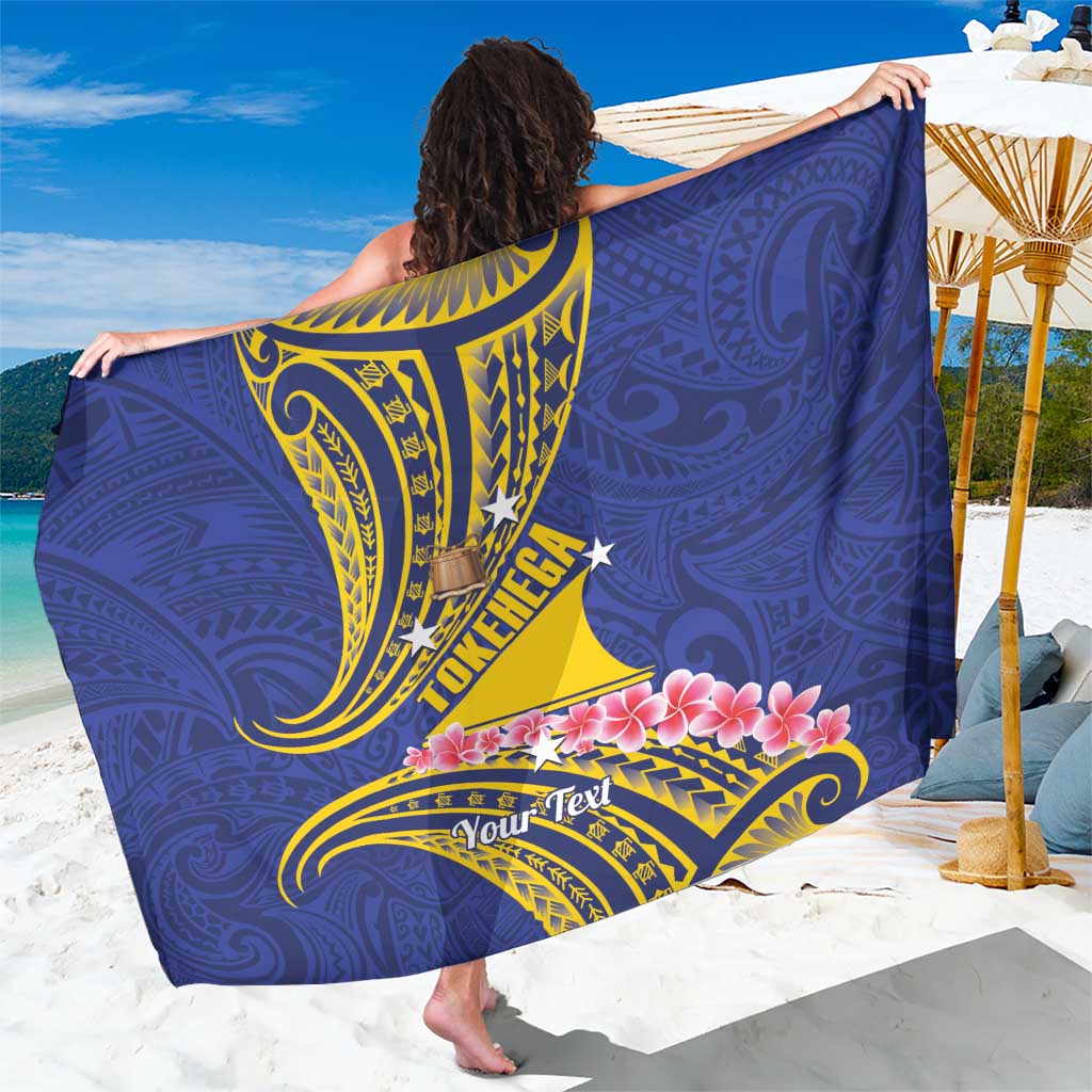 Personalised Tokelau Tokehega Day Sarong Tokelauan Tatau Flag Color LT14 One Size 44 x 66 inches Blue - Polynesian Pride
