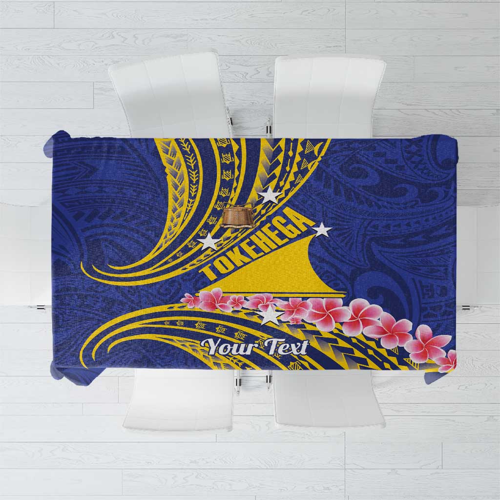 Personalised Tokelau Tokehega Day Tablecloth Tokelauan Tatau Flag Color LT14 Blue - Polynesian Pride
