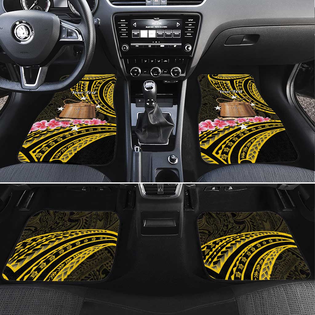Personalised Tokelau Tokehega Day Car Mats Tokelauan Tatau Black Color LT14 Set 4pcs Black - Polynesian Pride