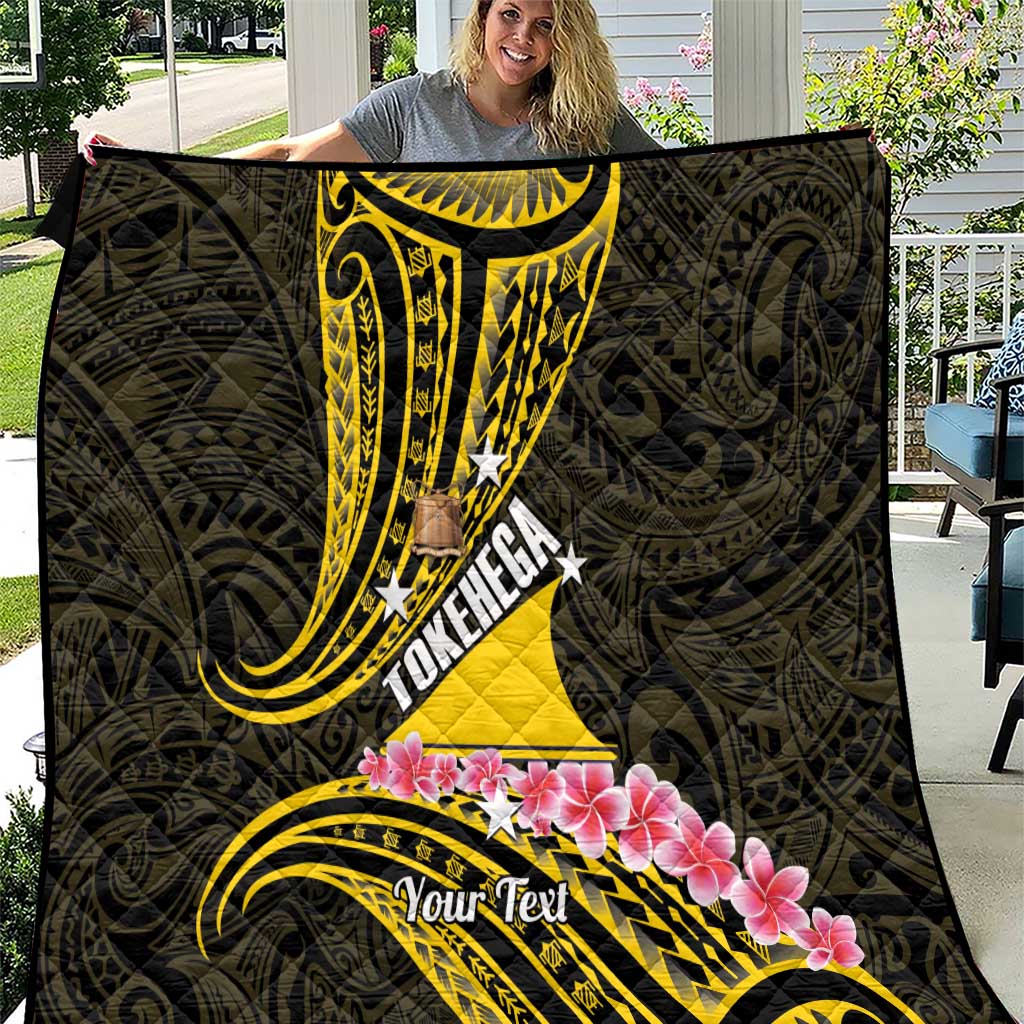 Personalised Tokelau Tokehega Day Quilt Tokelauan Tatau Black Color LT14 Black - Polynesian Pride