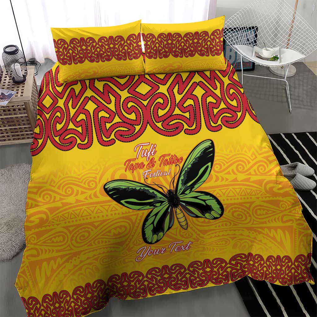 Personalised Tufi Tapa and Tattoo Festival Bedding Set PNG Oro Butterfly Tapa Pattern LT14 - Polynesian Pride
