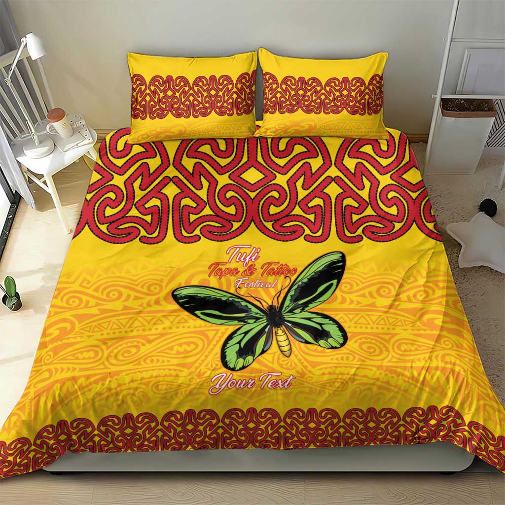 Personalised Tufi Tapa and Tattoo Festival Bedding Set PNG Oro Butterfly Tapa Pattern LT14 - Polynesian Pride