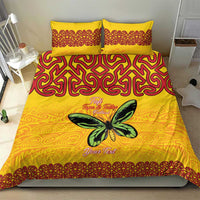 Personalised Tufi Tapa and Tattoo Festival Bedding Set PNG Oro Butterfly Tapa Pattern LT14 - Polynesian Pride