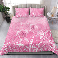 Personalised Polynesia Breast Cancer Awareness Bedding Set No One Fights Alone Turtle Ribbon - Pink Version LT14 - Polynesian Pride