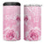 Personalised Polynesia Breast Cancer Awareness 4 in 1 Can Cooler Tumbler No One Fights Alone Turtle Ribbon - Pink Version