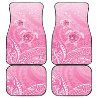 Personalised Polynesia Breast Cancer Awareness Car Mats No One Fights Alone Turtle Ribbon - Pink Version LT14 - Polynesian Pride