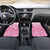 Personalised Polynesia Breast Cancer Awareness Car Mats No One Fights Alone Turtle Ribbon - Pink Version