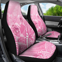 Personalised Polynesia Breast Cancer Awareness Car Seat Cover No One Fights Alone Turtle Ribbon - Pink Version LT14 - Polynesian Pride