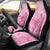 Personalised Polynesia Breast Cancer Awareness Car Seat Cover No One Fights Alone Turtle Ribbon - Pink Version