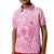 Personalised Polynesia Breast Cancer Awareness Kid Polo Shirt No One Fights Alone Turtle Ribbon - Pink Version