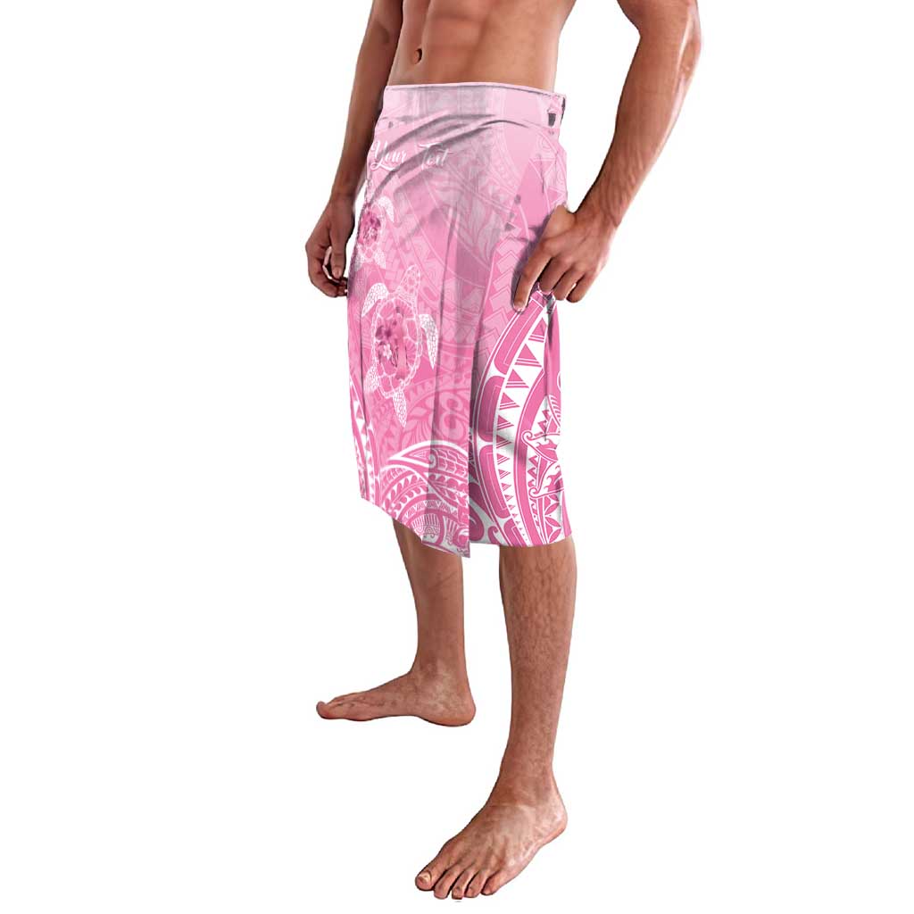 Personalised Polynesia Breast Cancer Awareness Lavalava No One Fights Alone Turtle Ribbon - Pink Version LT14 - Polynesian Pride