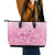 Personalised Polynesia Breast Cancer Awareness Leather Tote Bag No One Fights Alone Turtle Ribbon - Pink Version