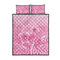 Personalised Polynesia Breast Cancer Awareness Quilt Bed Set No One Fights Alone Turtle Ribbon - Pink Version LT14 - Polynesian Pride