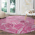 Personalised Polynesia Breast Cancer Awareness Round Carpet No One Fights Alone Turtle Ribbon - Pink Version