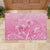 Personalised Polynesia Breast Cancer Awareness Rubber Doormat No One Fights Alone Turtle Ribbon - Pink Version