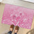 Personalised Polynesia Breast Cancer Awareness Rubber Doormat No One Fights Alone Turtle Ribbon - Pink Version