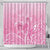 Personalised Polynesia Breast Cancer Awareness Shower Curtain No One Fights Alone Turtle Ribbon - Pink Version